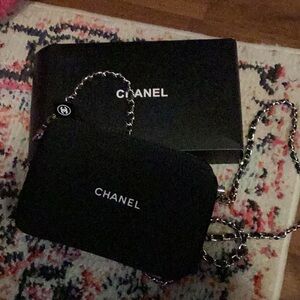 Black Chanel Makeup Pouch  Neoprene